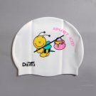 Kid Swimming Pool Bee Swim Sliccon Fabric Cap / Bathing Cap Pink S002