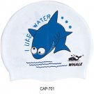 Kid Swimming Pool Dolphin Swim Sliccon Fabric Cap / Bathing Cap Pink S005