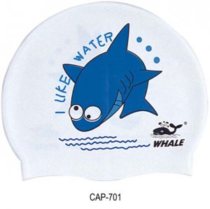 Kid Swimming Pool Dolphin Swim Sliccon Fabric Cap / Bathing Cap Pink S005