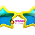 Crazy Big Specs Big Star Glasses Clown Classes Costume Theatre Prop yellow