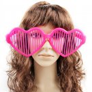 Crazy Big Specs Heart Glasses Clown Classes Costume Theatre Prop Fuschia