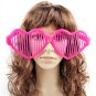 Crazy Big Specs Heart Glasses Clown Classes Costume Theatre Prop Fuschia