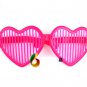 Crazy Big Specs Heart Glasses Clown Classes Costume Theatre Prop Fuschia