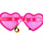 Crazy Big Specs Heart Glasses Clown Classes Costume Theatre Prop Fuschia