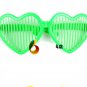 Crazy Big Specs Heart Glasses Clown Classes Costume Theatre Prop Green