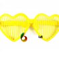 Crazy Big Specs Heart Glasses Clown Classes Costume Theatre Prop Yellow