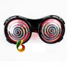 Crazy Big Specs Faint Circle Glasses Clown Classes Costume Theatre Prop Black