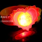 Adjustable Lot of 12pcs Love Heart Valentine Luminous bracelet bangle Party Favor LB016