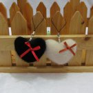 25pcs Stuffed plush heart love Mobile Strap for cell phone wholesale promotion party favor MB012