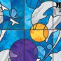 Mosaic Sticker Tile Transfer Bathroom Kitchen Window Dolphin  92cm x 50cm MS007