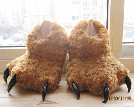 brown bearpaw slippers