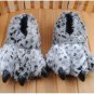 Adult Plush Monster Tiger lepord Foot Paw Animal Claw Slipper party SH002