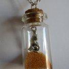 Desert howling Wolf Sand Glass vial necklace Pendant bottle necklace NW556