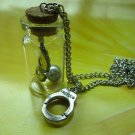 50 fifty shade of grey inspire mask handcuff Glass vial necklace Pendant bottle necklace NW540