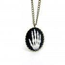 Hand skull halloween gothic necklace pendant halloween anatomical GOTHIC NW578