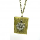 Halloween Gothic spider inspired book locket necklace pendant NW562