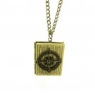 Journal of sea compass book locket necklace pendant oceanography NW567