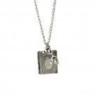 book WORM book locket sunglasses necklace pendant NW570