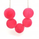 velvet pink necklace morden geometric garnet necklace pink bead necklace NW571