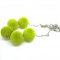 velvet lime green necklace morden geometric garnet necklace green bead necklace NW574