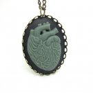 heart cardic necklace pendant halloween anatomical antique NW237