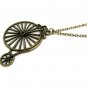 Bicycle bike charm necklace penny farthing pendant steampunk NW302