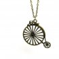 Bicycle bike charm necklace penny farthing pendant steampunk NW302