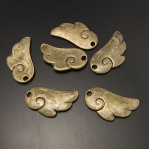 Lot of 300pcs mini Angel wing CHARM doll house miniature toy/jewelry Charm 17X9mm CM907