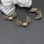 Lot of 100pcs mini Angel wing heart CHARM doll house miniature toy/jewelry Charm 36X27mm CM913