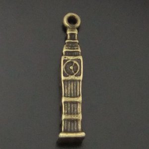 Lot of 200pcs mini Brass Clock Tower dollhouse miniature toy/jewelry Charm CM883