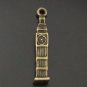 Lot of 200pcs mini Brass Clock Tower dollhouse miniature toy/jewelry Charm CM883