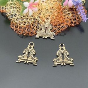 Lot of 300pcs mini Brass Gemini (twins) doll house miniature toy/jewelry Charm CM939