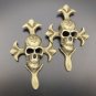 60pcs mini skull cross halloween dollhouse miniature toy/jewelry Charm CM1176
