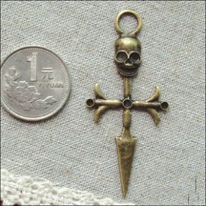 Lot of 100pcs mini skull halloween dollhouse miniature toy/jewelry Charm CM831