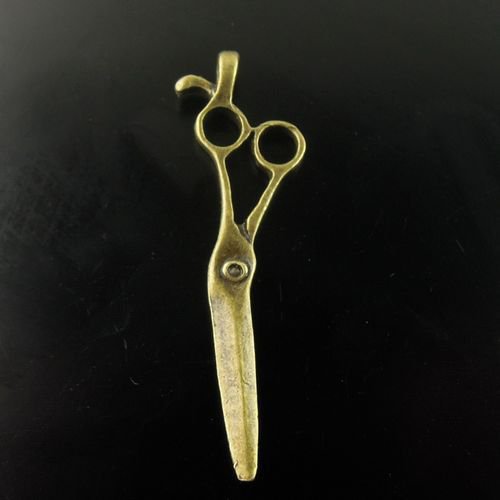 Lot of 200pcs mini Brass Tailor Scissors dollhouse miniature toy/jewelry Charm CM816