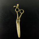 Lot of 200pcs mini Brass Tailor Scissors dollhouse miniature toy/jewelry Charm CM816
