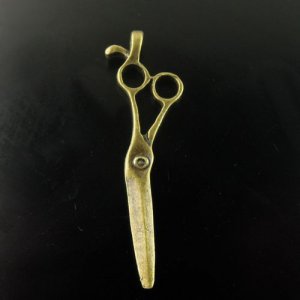 Lot of 200pcs mini Brass Tailor Scissors dollhouse miniature toy/jewelry Charm CM816