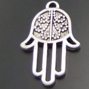 300XDollhouse hand palm  /jewelry Pendant metal alloy charm 24X15mm CM985