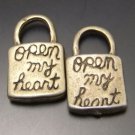 Lot of 300pcs mini Padlock open my heart dollhouse miniature toy/jewelry Charm CM992