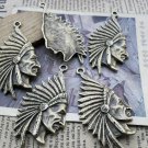 Lot of 100pcs tribe chief head dollhouse miniature toy/jewelry Charm CM796