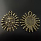 100pcs mini Brass sun dollhouse miniature toy/jewelry Charm CM737