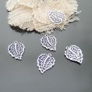 1000pcs mini Silver Leaf dollhouse miniature toy/jewelry bracelet  metal alloy Charm CM675