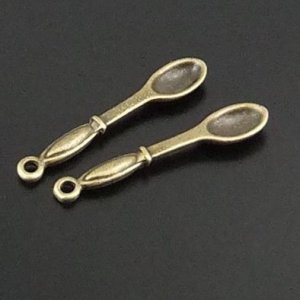 Lot of 1000pcs mini brass Spoon dollhouse miniature toy/jewelry Charm A2