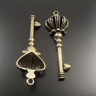 Lot of 100pcs mini brass Key dollhouse miniature toy/jewelry Charm CM1183