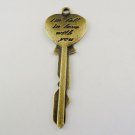 Lot of 100pcs mini brass heart Key dollhouse miniature toy/jewelry Charm CM1013