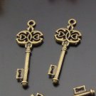 Lot of 200pcs mini brass heart Key dollhouse miniature toy/jewelry Charm CM1016