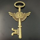 Lot of 100pcs mini brass clock wing Key dollhouse miniature toy/jewelry Charm CM1010