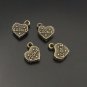 Lot of 300pcs mini Brass Heart Cookie dollhouse miniature toy/jewelry metal alloy Charm CM582