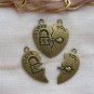 Lot of 300pcs mini brass key padlock heart dollhouse miniature toy/jewelry Charm CM618