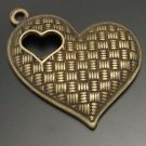 Lot of 200pcs mini brass love heart dollhouse miniature toy/jewelry Charm CM605